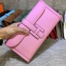 Hermes Epsom Leather Jige Clutch 29cm Pink