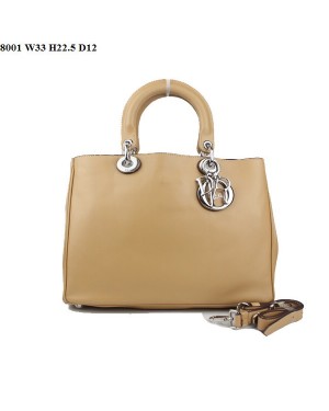 Dior Diorissimo Small Bag Apricot Nappa Leather (Silvery Hardware) 8001