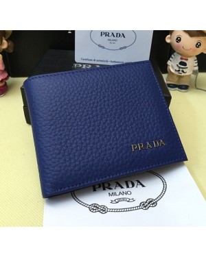 Prada Men's Leather Wallet 0334 Blue
